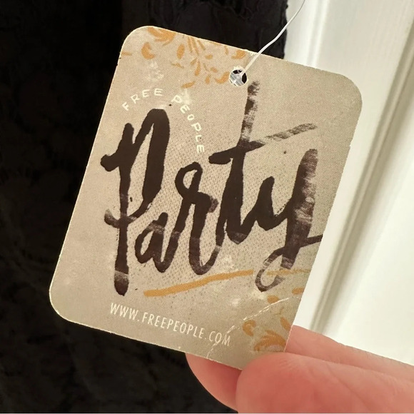 NWT Free People Party Small Cherie Black Lace Mini Dress Wedding Cocktail New S - Picture 7 of 12